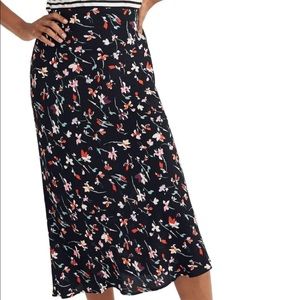Madewell floral midi slip skirt